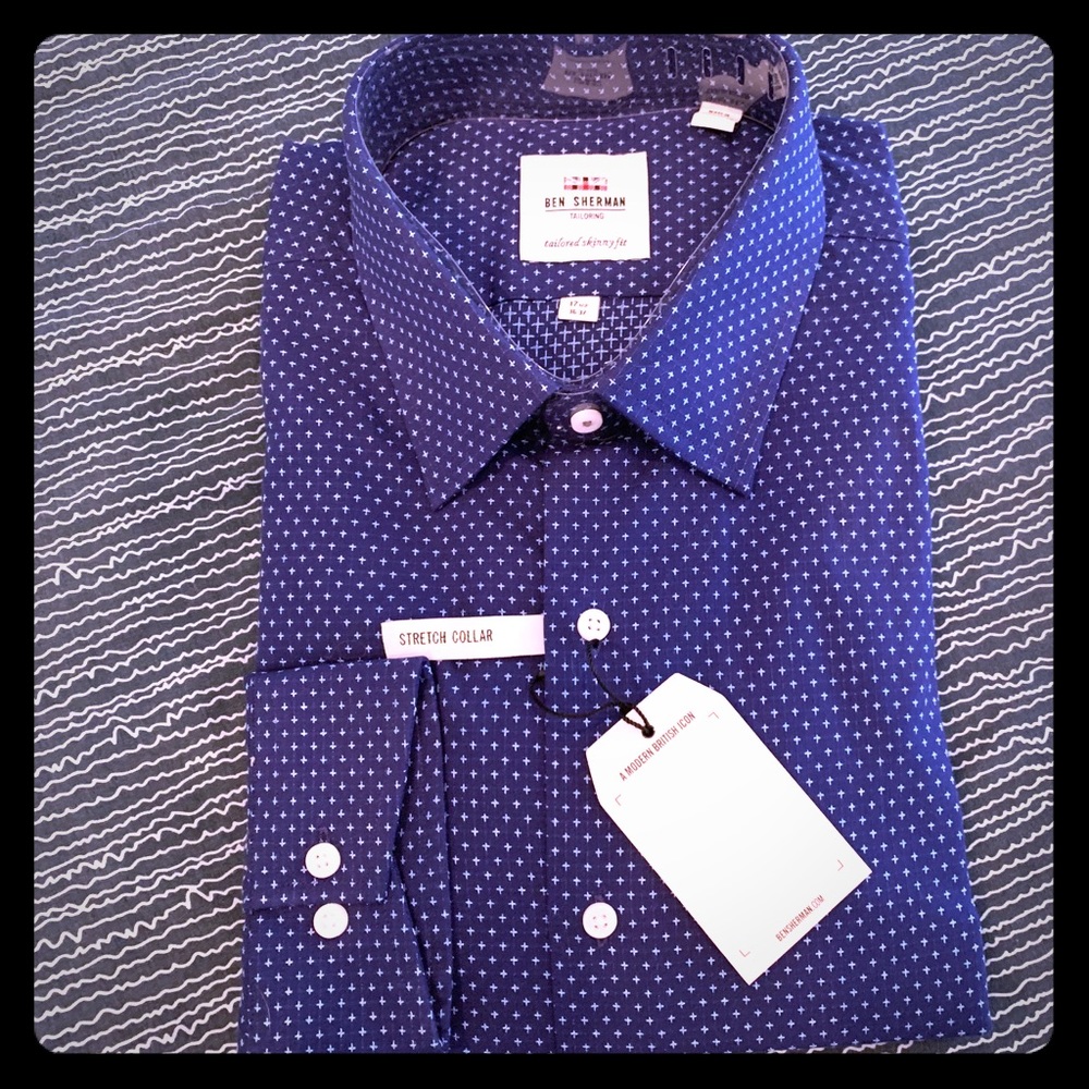 Men’s Navy Ben Sherman long sleeve shirt